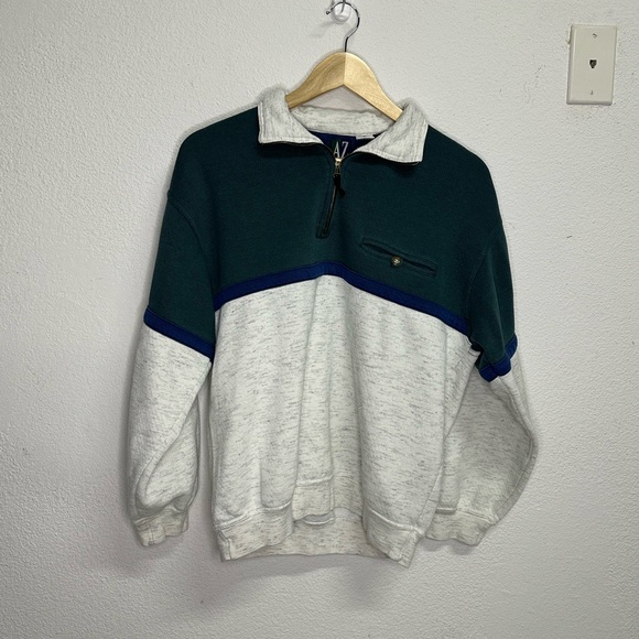 Vintage AZ Sport Quarter Zip Up Sweater - Picture 1 of 3